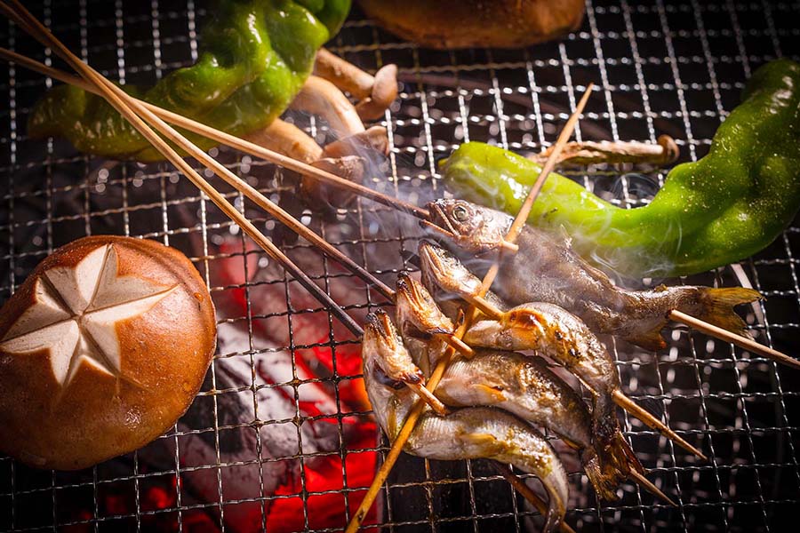 京野菜や稚鮎の塩焼き京都ならではの調理で楽しむBBQ